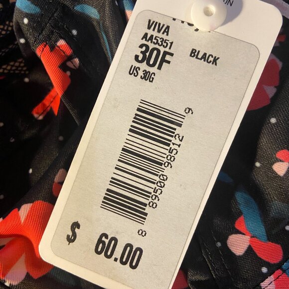 **Freya** Viva Stretch Lace Side Support Bra AA5351 - Black Floral - Picture 4 of 7